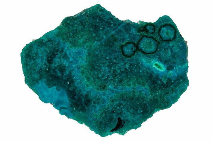 Polished Banded Chrysocolla and Malachite - Bagdad Mine, Arizona #327675